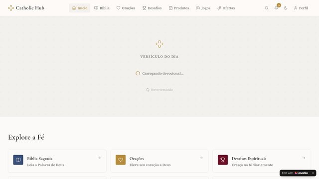 Capa de Catholic Hub — Versículo do Dia