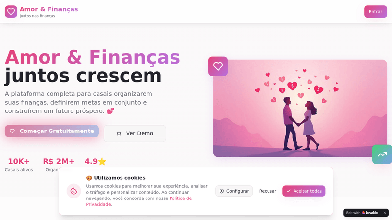 Capa de Amor & Finanças Juntos