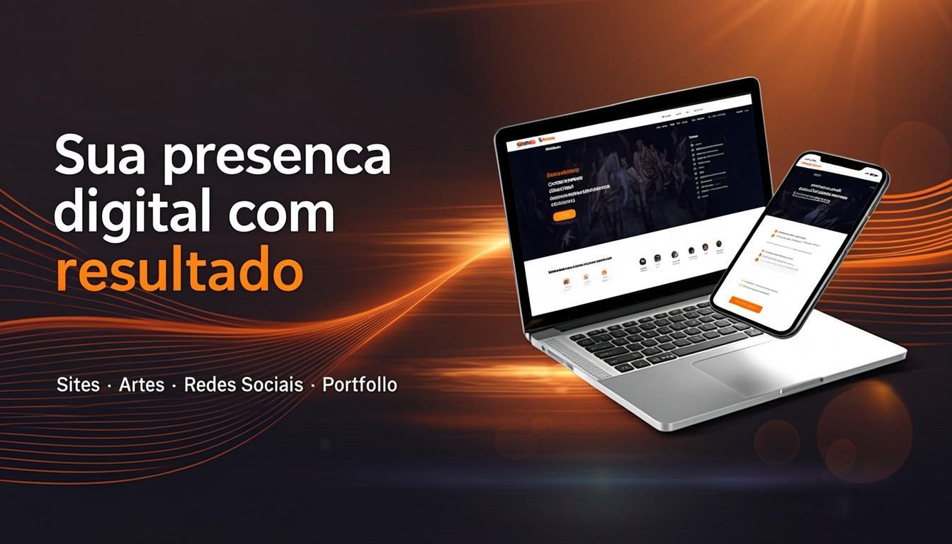 Sua presença digital com mais resultado — sites, artes personalizadas, gestão de redes sociais, portfólio e atendimento especializado