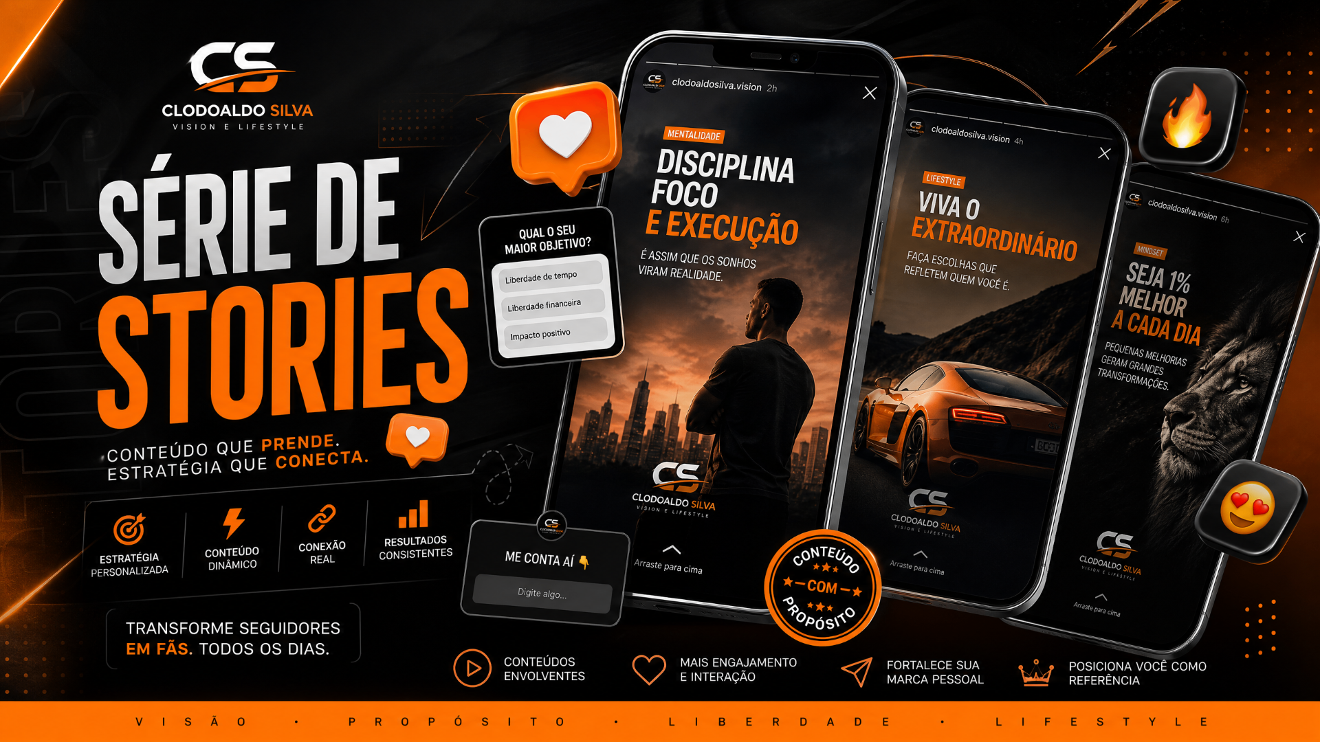 Capa do serviço Série de Stories